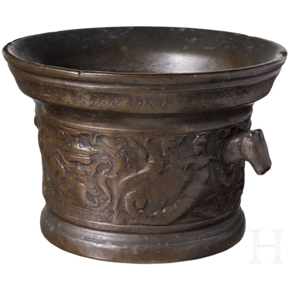 An Italian Renaissance bronze mortar, 16th century