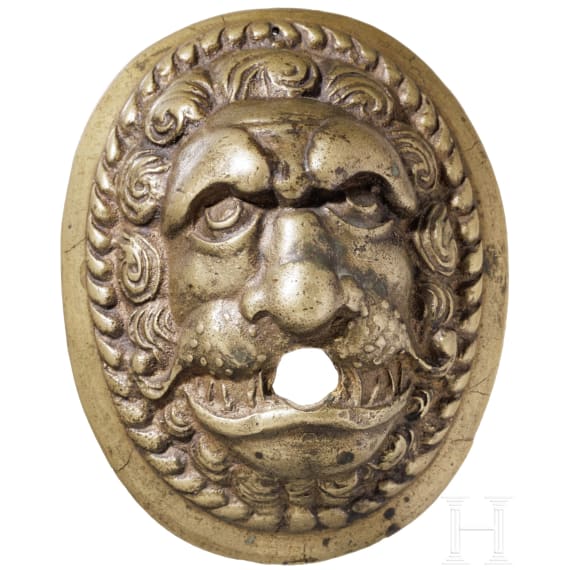 A German lion's head door fitting, 17th century