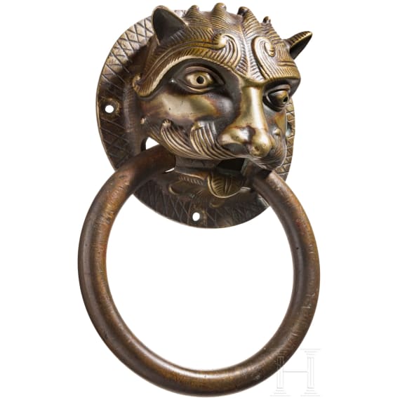 A German door knocker in Romanesque style, 19th century