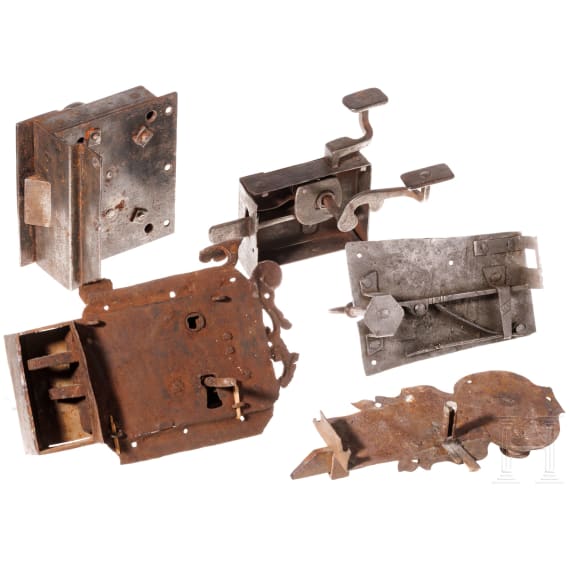 Five German baroque locks, 18th century