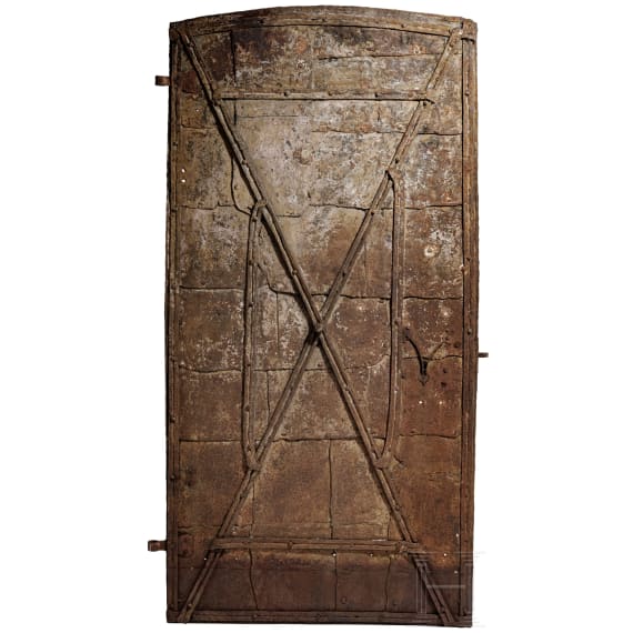 A large Alpine iron door, 16th century