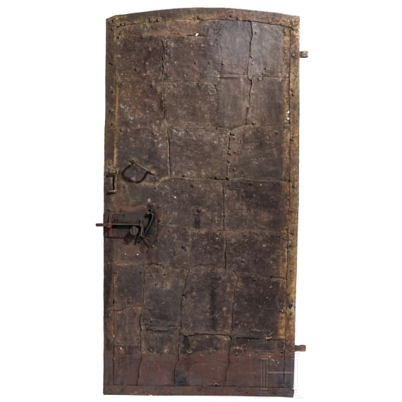 A large Alpine iron door, 16th century