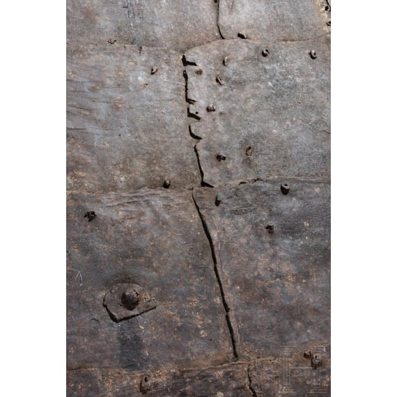 A large Alpine iron door, 16th century