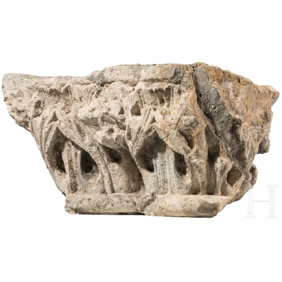 A Romanesque double capital, 12th/13th century