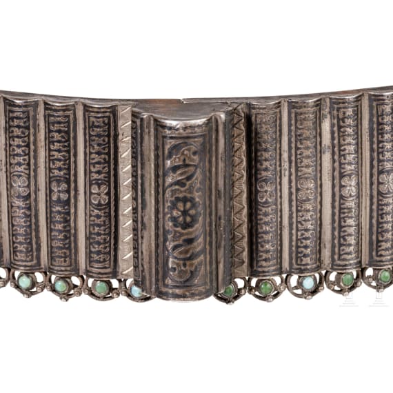 Schwerer Silber- und Niellog&uuml;rtel, Russland, Tula, 19. Jhdt.