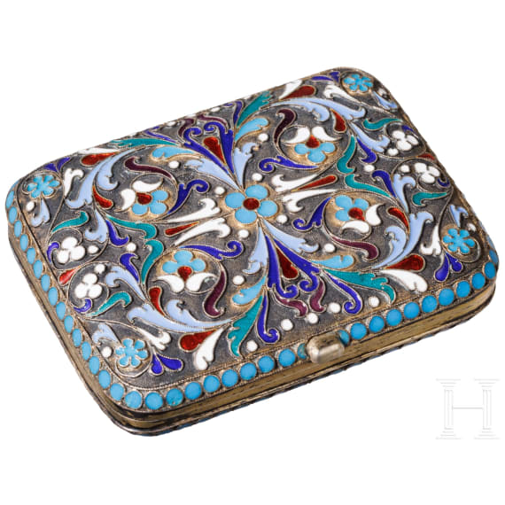 Cloisonn&eacute;-Email-Geldb&ouml;rse, Russland, Moskau, Iwan Saltykow, um 1880