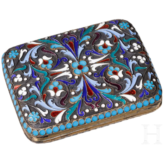 Cloisonn&eacute;-Email-Geldb&ouml;rse, Russland, Moskau, Iwan Saltykow, um 1880