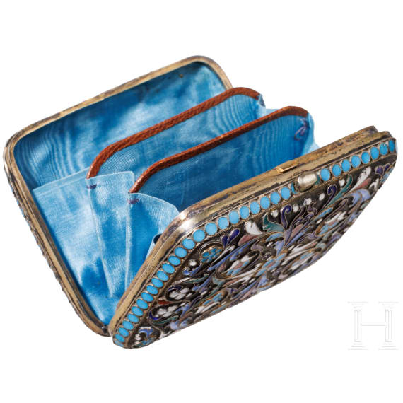 Cloisonn&eacute;-Email-Geldb&ouml;rse, Russland, Moskau, Iwan Saltykow, um 1880