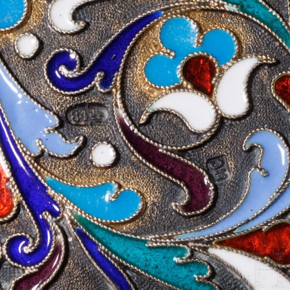 Cloisonn&eacute;-Email-Geldb&ouml;rse, Russland, Moskau, Iwan Saltykow, um 1880