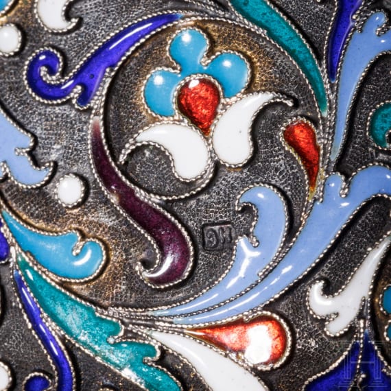 Cloisonn&eacute;-Email-Geldb&ouml;rse, Russland, Moskau, Iwan Saltykow, um 1880