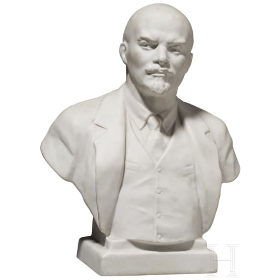 B&uuml;ste von Wladimir Iljitsch Lenin, Sowjetunion, Leningrad (St. Petersburg), wohl Porzellanmanufaktur Lomonosow, 1959