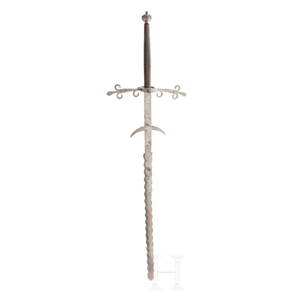 Gro&szlig;er Bidenh&auml;nder mit geflammter Klinge, deutsch, um 1580