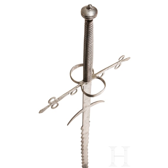 Gro&szlig;er Bidenh&auml;nder mit geflammter Klinge, deutsch, um 1580