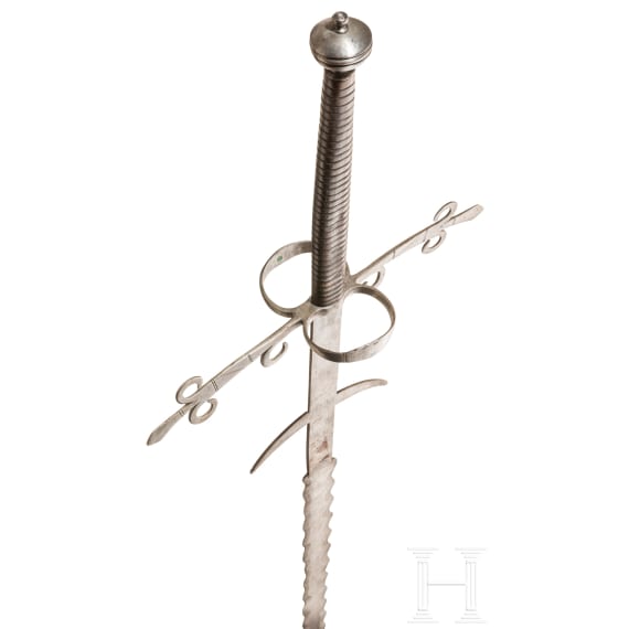 Gro&szlig;er Bidenh&auml;nder mit geflammter Klinge, deutsch, um 1580