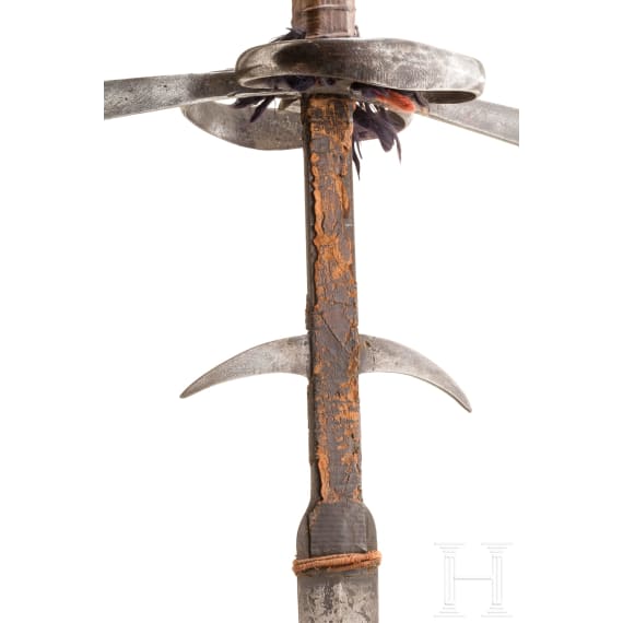 Gro&szlig;er Bidenh&auml;nder mit geflammter Klinge, s&uuml;ddeutsch/Schweiz, um 1580