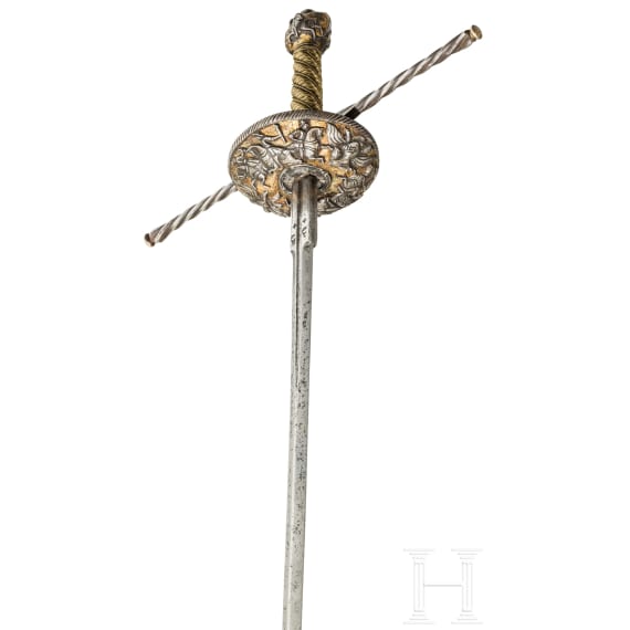 Eisengeschnittenes Glockenrapier, Niederlande/Flandern, Mitte 17. Jhdt.