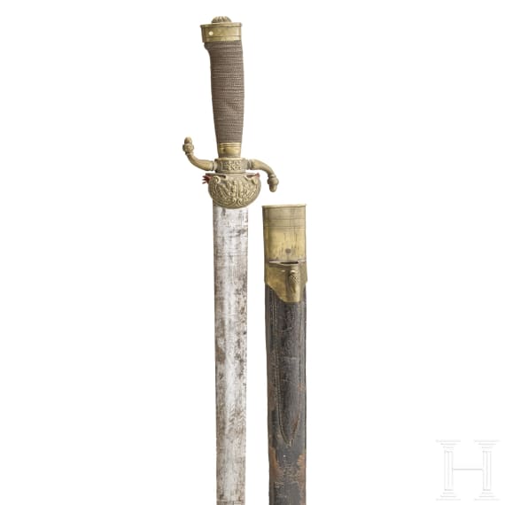 Hirschf&auml;nger mit Scheide, deutsch, um 1830
