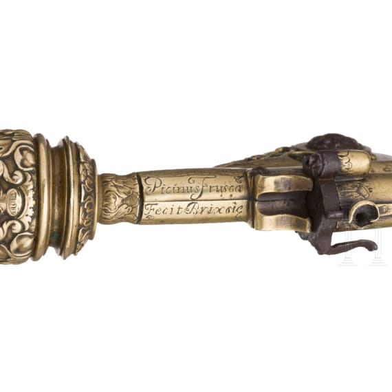 Au&szlig;ergew&ouml;hnlicher Luxus-Pulvertester, Brixen, um 1700