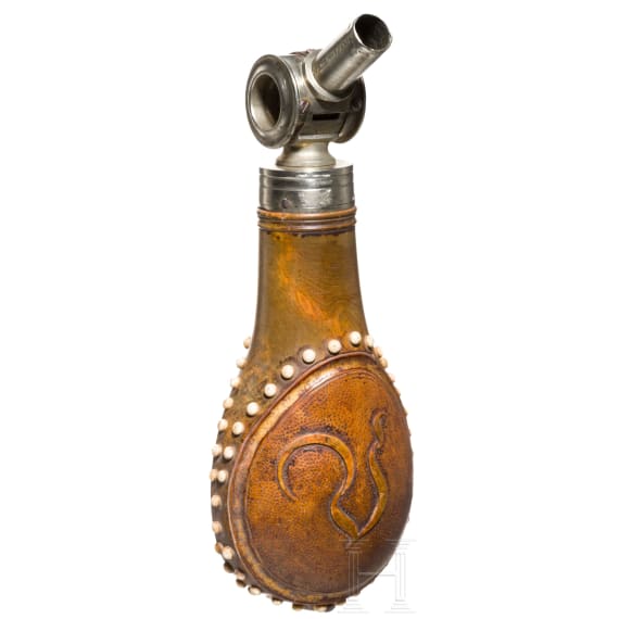 Pulverflasche, Frankreich, Mitte 19. Jhdt.