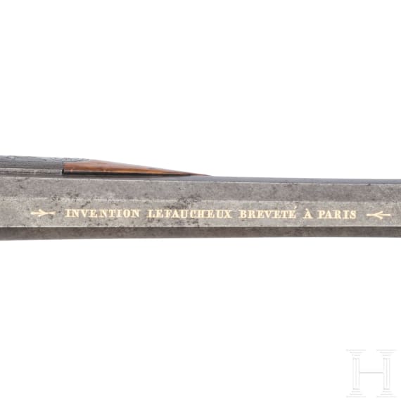 Ein Paar Hinterlader-Perkussionspistolen im Kasten, Frankreich, um 1850