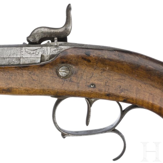 Ein Paar Perkussionspistolen, Belgien, um 1840