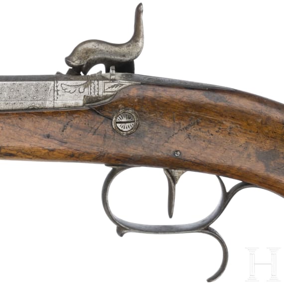 Ein Paar Perkussionspistolen, Belgien, um 1840