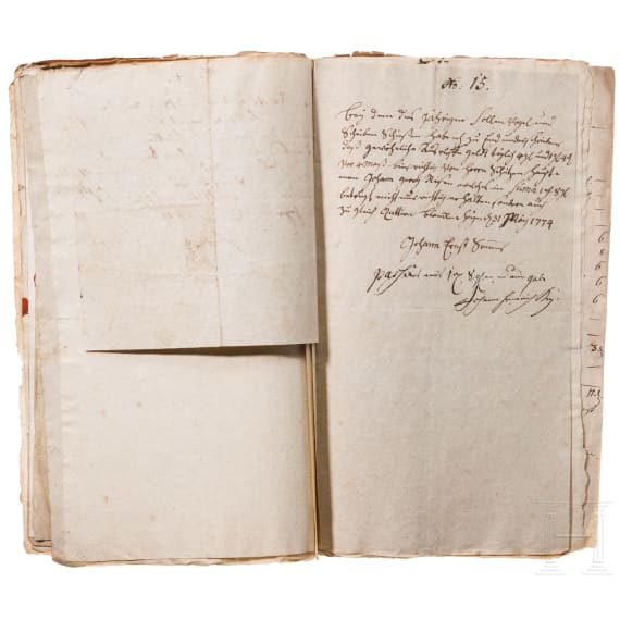 Documents of the riflemen's company Blankenhain, 1753 to 1801