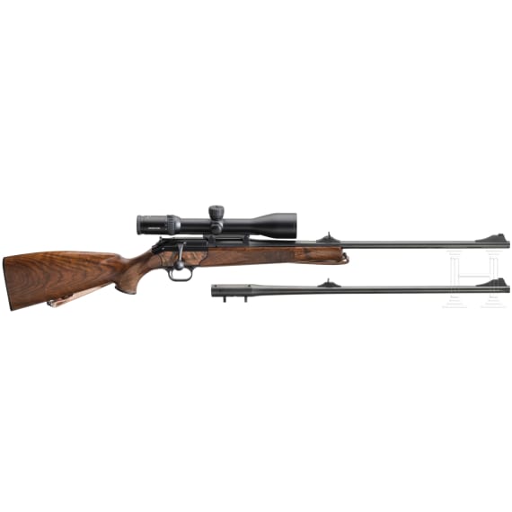 A Blaser R93 bolt action rifle, with Swarovski 3-12x50 scope and conversion barrel