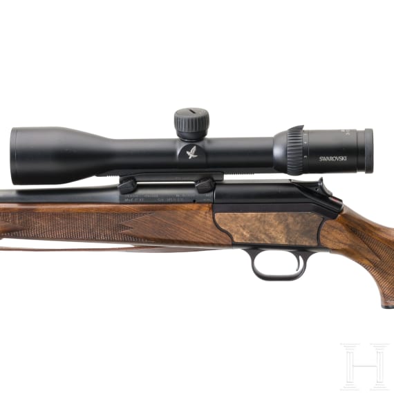 A Blaser R93 bolt action rifle, with Swarovski 3-12x50 scope and conversion barrel