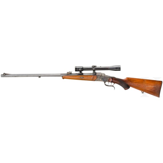 A single shot rifle K&ouml;hler, Hanover, with scope Webera