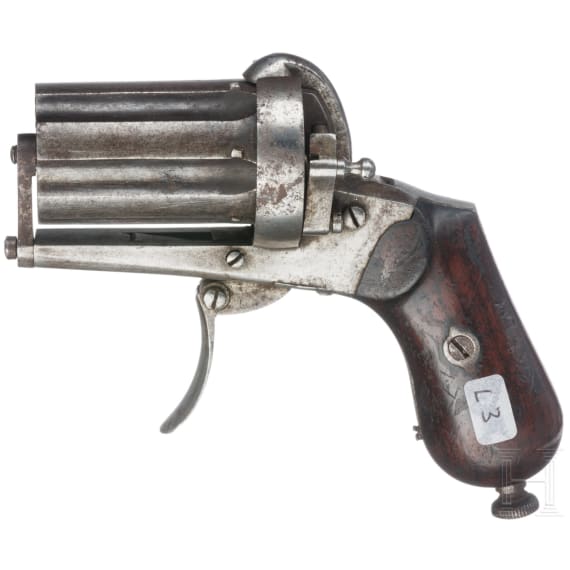 A pinfire pepperbox, Arendt Brevete, circa 1870