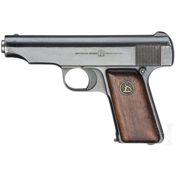 A pistol from Dt. Werke Erfurt, Ortgies, cal. 7.65 mm Brown.
