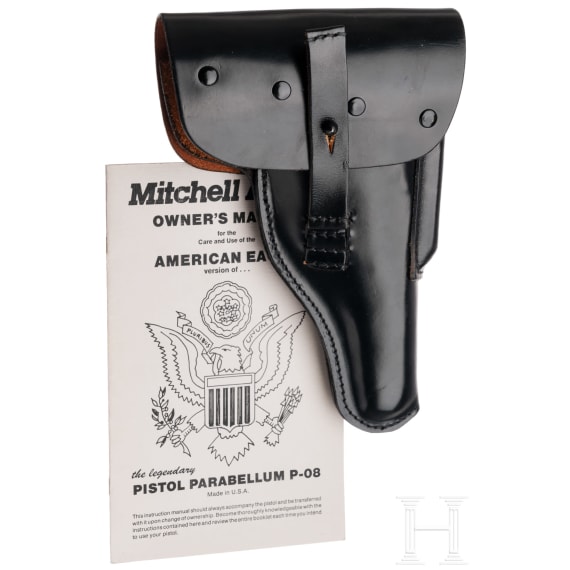 A Parabellum P 08 "American Eagle", Mitchell Arms, in holster