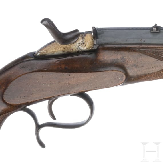 A target pistol by Larsen Vafenforretnia in Kristiania, ca. 1890 (converted to decoration-only, but legally still a firearm)