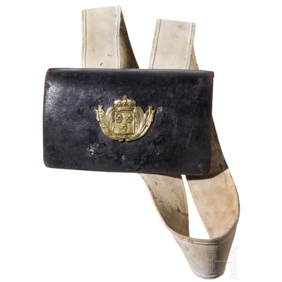 A French cartridge pouch, Bourbon restoration period