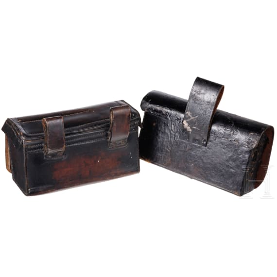 Two German cartridge pouches, 2nd half of the 19th century
