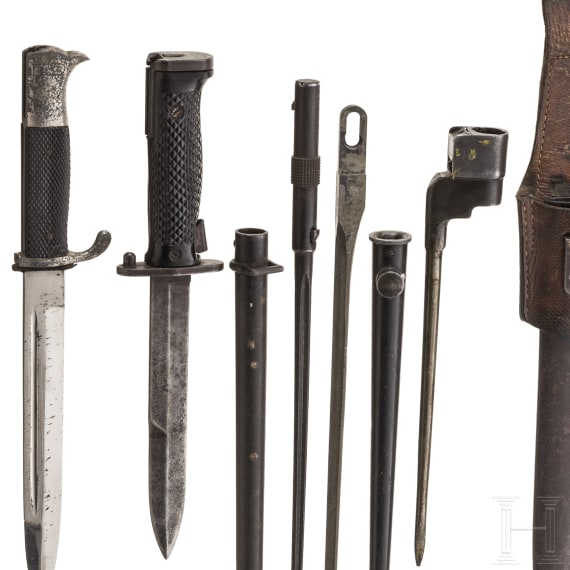 Six international bayonets, 19th / 20th century