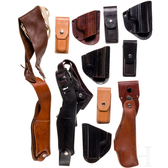 Mixed lot of holsters and magazine pouches for H&K PSP pistols