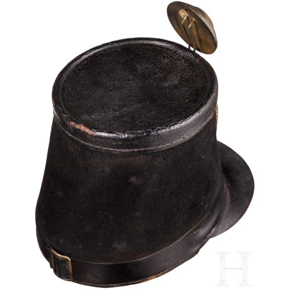 Tschako alter Art f&uuml;r Mannschaften der k.u.k. Infanterie, 2. H&auml;lfte 19. Jhdt.
