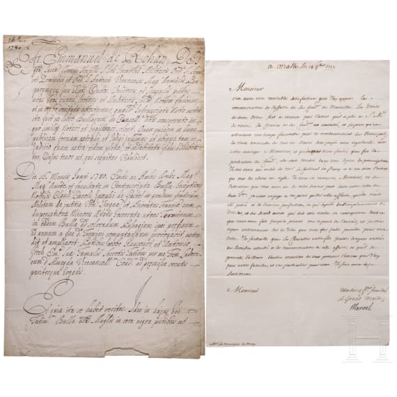 Sammlung Papiersiegel und Originalmanuskripte des Malteserordens, 16. - 18. Jhdt.