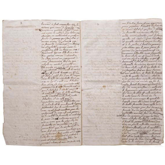 Sammlung Originalmanuskripte des Malteserordens, dabei Briefe des Ritters Alexandre de Gueidan, 16. - 19. Jhdt.