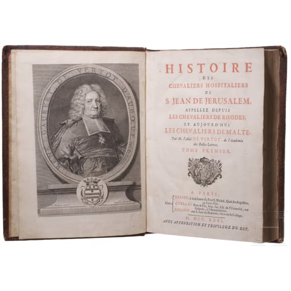Ren&eacute;-Aubert de Vertot, "Histoire des chevaliers hospitaliers de Saint Jean de Jerusalem", vier B&auml;nde, Paris 1726