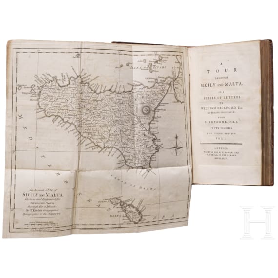 Patrick Brydone, "A Tour through Sicily and Malta. In a series of letters to William Beckford", zwei B&auml;nde, London 1774
