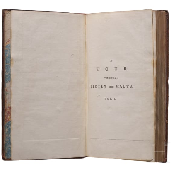 Patrick Brydone, "A Tour through Sicily and Malta. In a series of letters to William Beckford", zwei B&auml;nde, London 1774