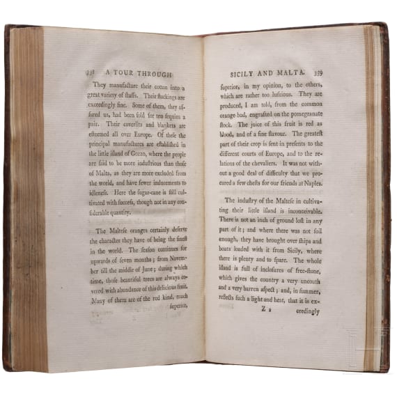 Patrick Brydone, "A Tour through Sicily and Malta. In a series of letters to William Beckford", zwei B&auml;nde, London 1774