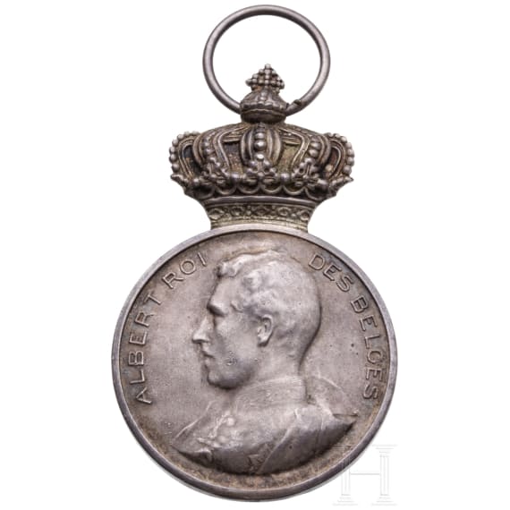 Medaille auf K&ouml;nig Albert I. von Belgien, 1. H&auml;lfte 20. Jhdt.