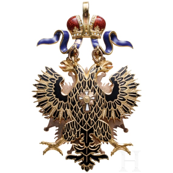 Kaiserlicher und K&ouml;niglicher Orden vom Wei&szlig;en Adler - Ordensdekoration, Firma Eduard, Russland, um 1910