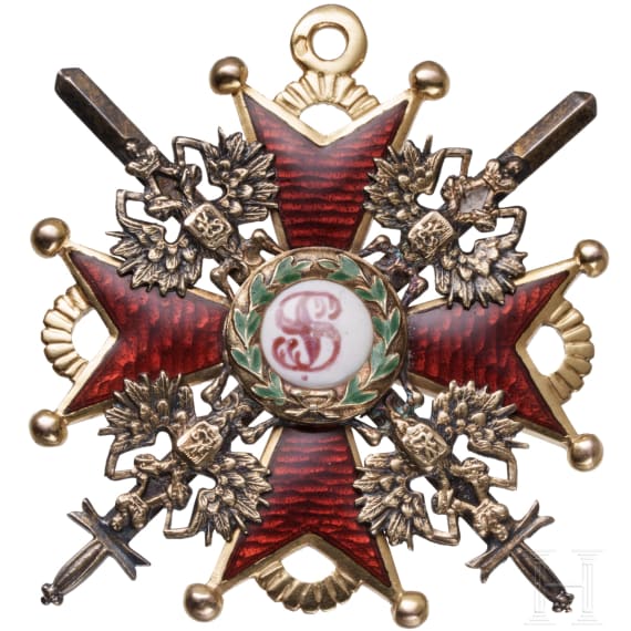 St.-Stanislaus-Orden - Kreuz 3. Klasse mit Schwertern, Russland, um 1880