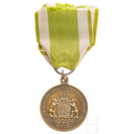 Herzog Friedrich I. von Anhalt - Erinnerungsmedaille zum 25. Regierungsjubil&auml;um 1896