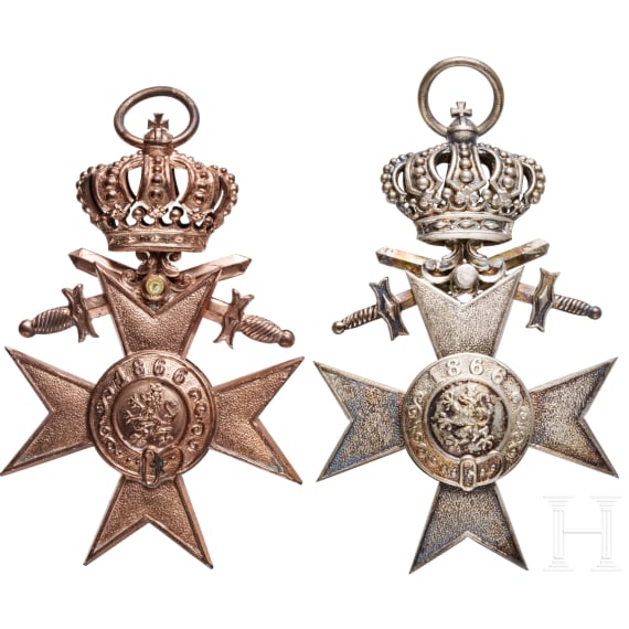 Milit&auml;rverdienstkreuz 2. und 3. Klasse im Etui, Bayern
